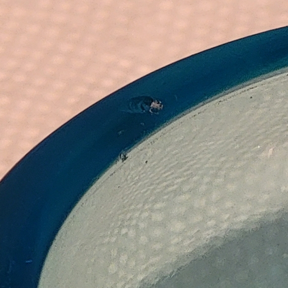 Vtg. Mid 1900s Aqua Blue Ashtray - Picture 6 of 6